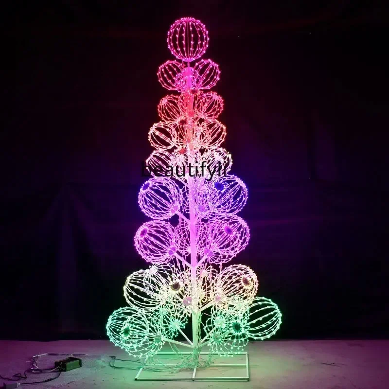 

L lt Square Christmas decoration supplies Large ornaments 2.7 meters foldable spherical Christmas tree