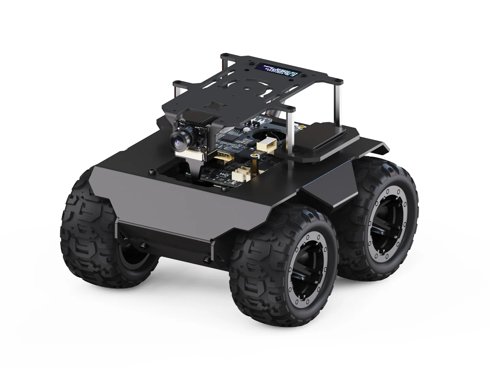 RaspRover-Kit d'Acce PI4B AI sans Caméra Panoramique Tech/Pi 4B, Robot OversiAI Open Source, Vision par Ordinateur, pour Pi 4B