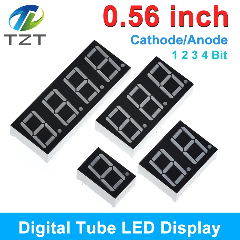 0.56 inch LED display 7 Segment 1 Bit/2 Bit/3 Bit/4 Bit Digit tube red common cathode / anode digital 0.56 inch led 7segment