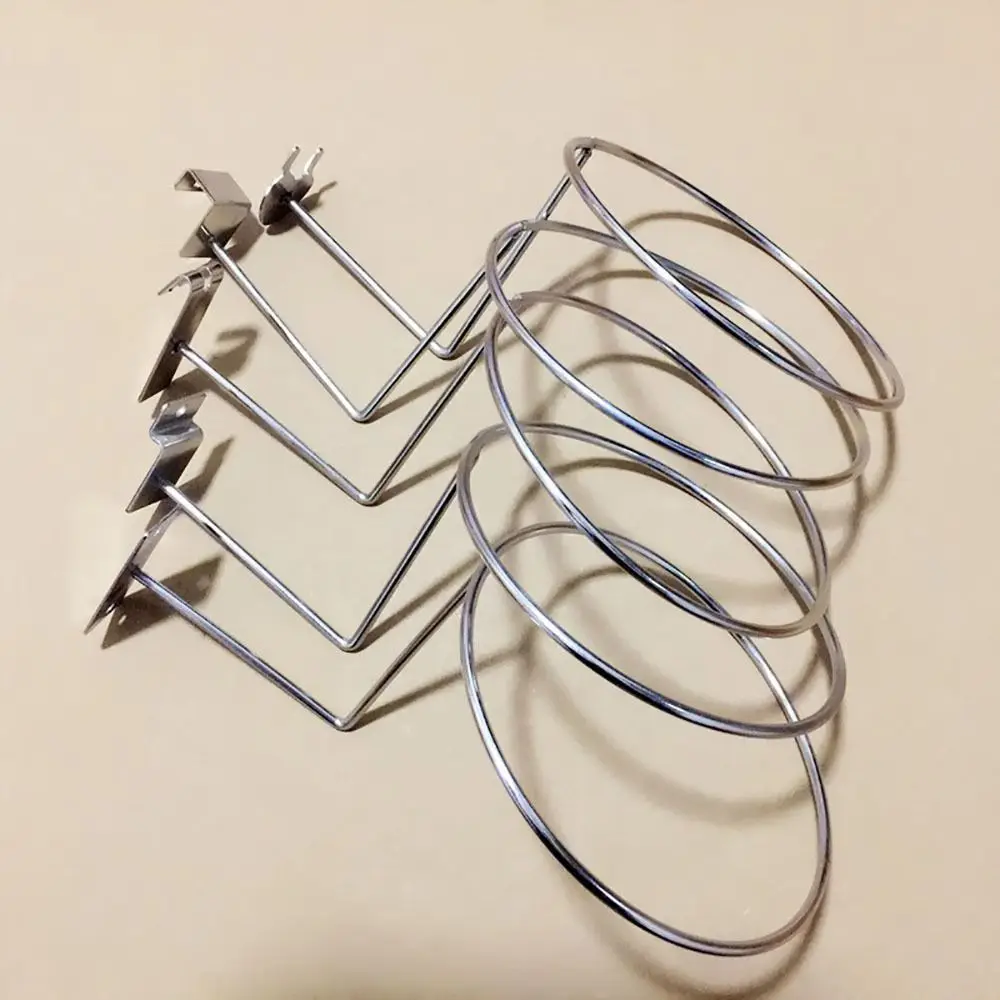 1Pcs Durable Wall Mounted Cap Holder Rack Stand Organizer Storage Display Hat Bracket Black/Silver Metal Helmet Hanger