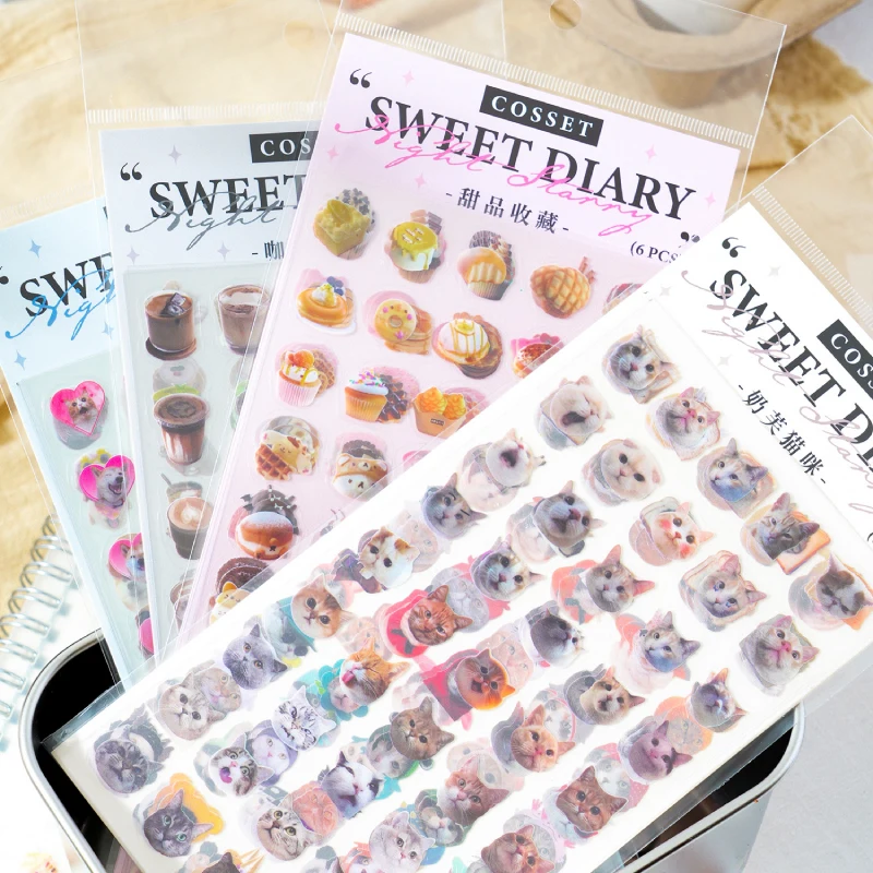 12packs/LOT Sweet Home Diary series cute lovely retro decorative sticky PET sticker