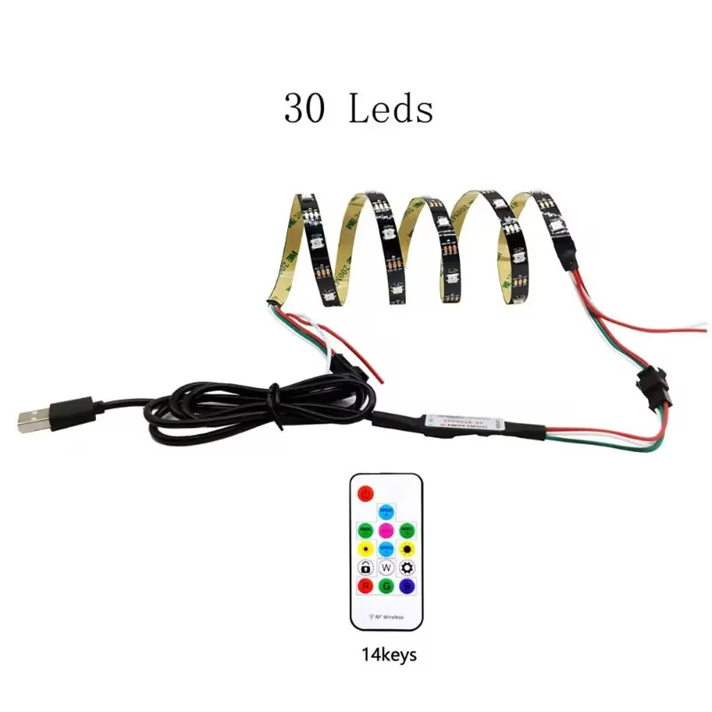 1 pcs SP103E DC5V/12v WS2801 WS2812B DC12V 2811 Mini Digital RGB LED Strip Controller 14Key RF Wireless Remote 2048Pixels LED