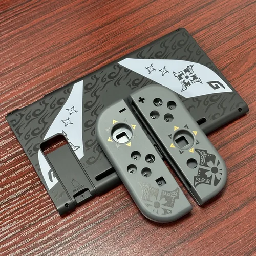 Carcasa de repuesto de edición limitada para Nintendo Switch, carcasa trasera, carcasa completa de plástico para el tema Monster Hunter Gaming