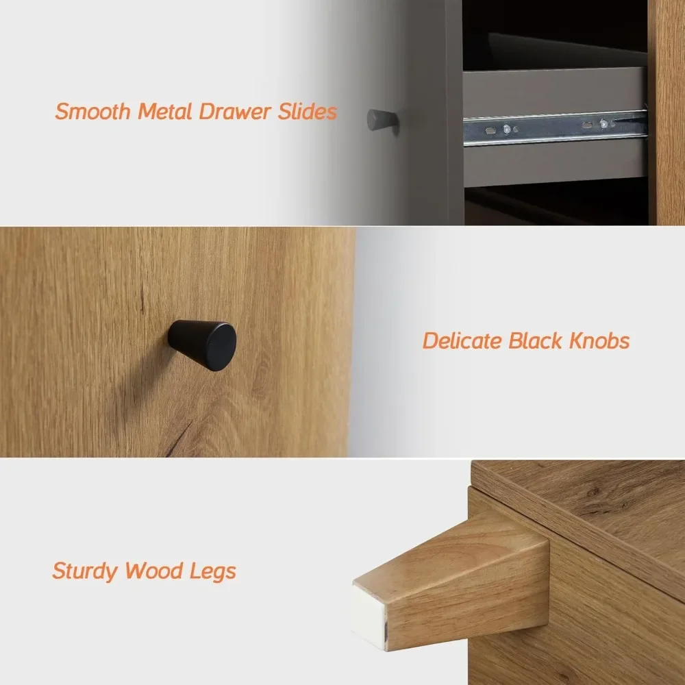 

Buffet Cabinet with Drawer and Door for Kitchen, Modern Sideboard Wood Coffee Bar Buffet Table with Adjustable Shelf