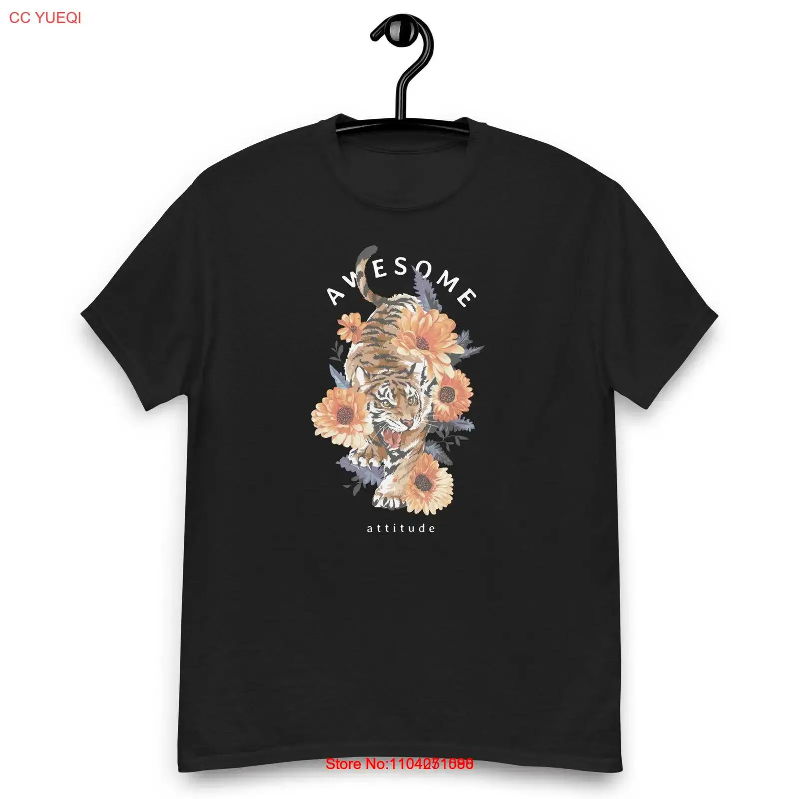 

Забавная мягкая и удобная мужская классическая футболка с круглым вырезом и принтом DTG Awesome Attitude