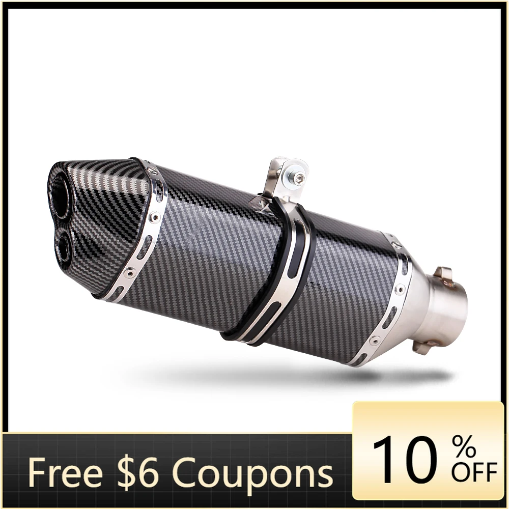 

STLF Motorcycle Exhaust Accessories Modify Akra 370mm Escape Muffler for 300SR Msx125 Mt07 XMAX FZ6 Z900 Ninja400 Ninja250 Mt15