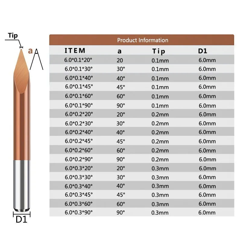 HAMPTON 3D Fräser 4mm 6mm Schaft 3 Rand Pyramide Bit TICN Beschichtet V Bit Hartmetall-schaftfräser CNC Router Bit Für Holz