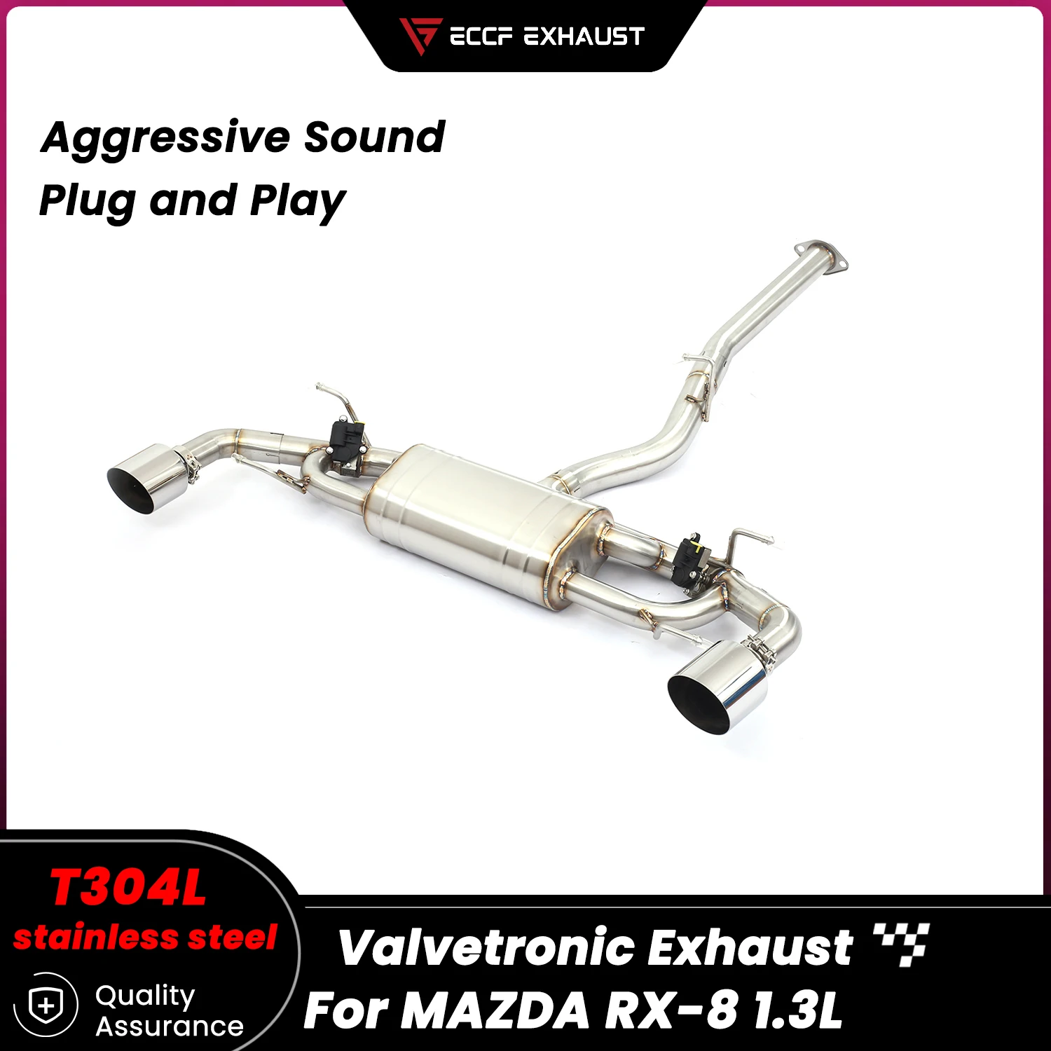 

Выхлопная система Valvetronic из нержавеющей стали с агрессивным звуком для MAZDA RX-8 1.3L: улучшение производительности, простая установка