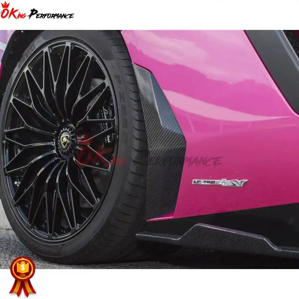 LB pipa rok samping serat karbon gaya untuk Lamborghini Aventador LP750 Bodykit