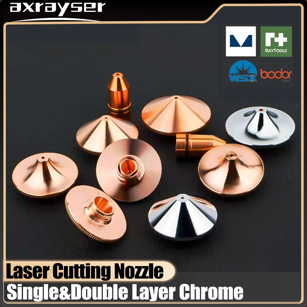 Fiber Laser Nozzle Single&Double Layer Chrome Dia.28/32mm for Raytools Fiber Laser Cutting Head BM111 BM110 BT240S BM114 Machine