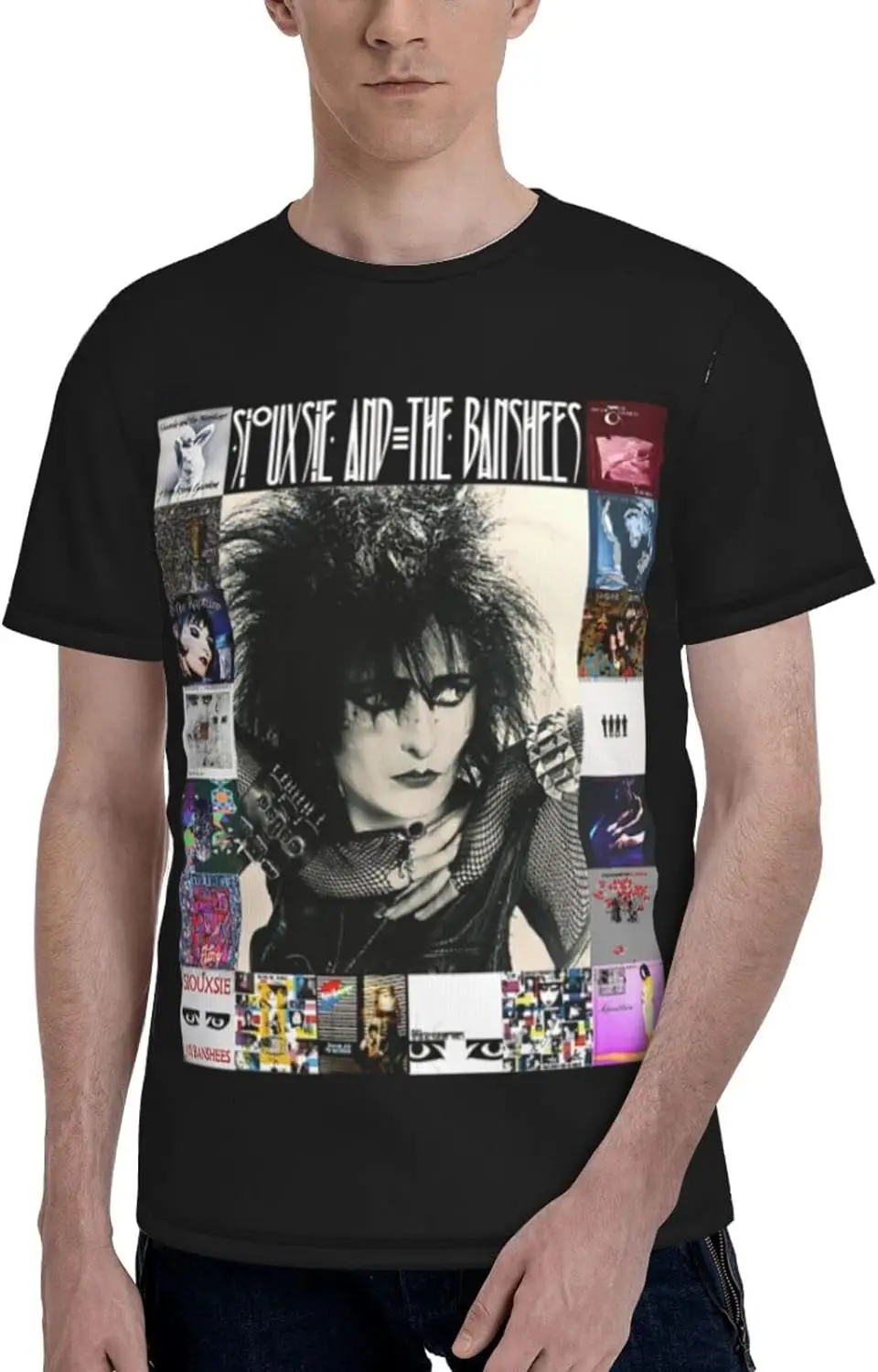 Siouxsie and The Banshees T Shirt Mens Novelty Tee Summer Exercise Round Neckline Short Sleeves Clothes