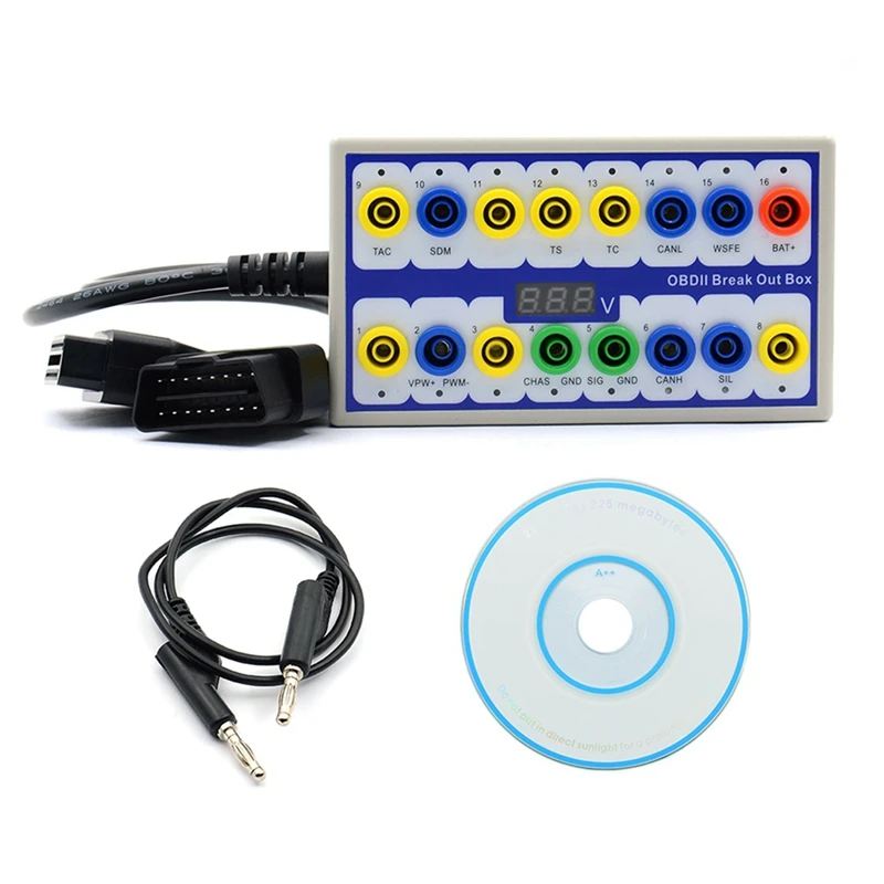 Auto Car OBD2 Break Out Box OBD2 Breakout Box OBD OBDII Protocol Detector Diagnostic Connector Detector