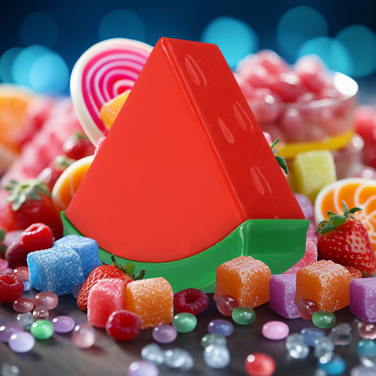 

10Pcs Creative Watermelon Shaped Candy Boxes Scratch Resistant Party Favor Treat Containers Small Plastic Boxes for Vibrant