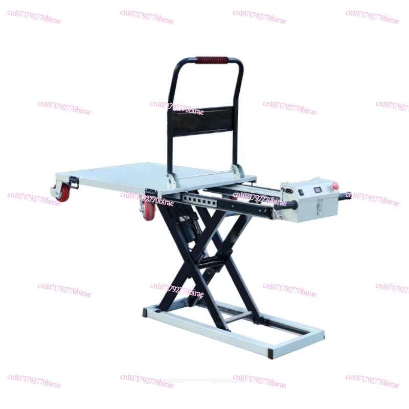 

Cart Electric Hydraulic Lifting Portable Carry Scissor Fork Mobile Flat Truck