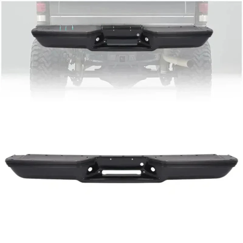 

Rear Bumper Face Bar, Black/Steel, Direct, 88-00 Models