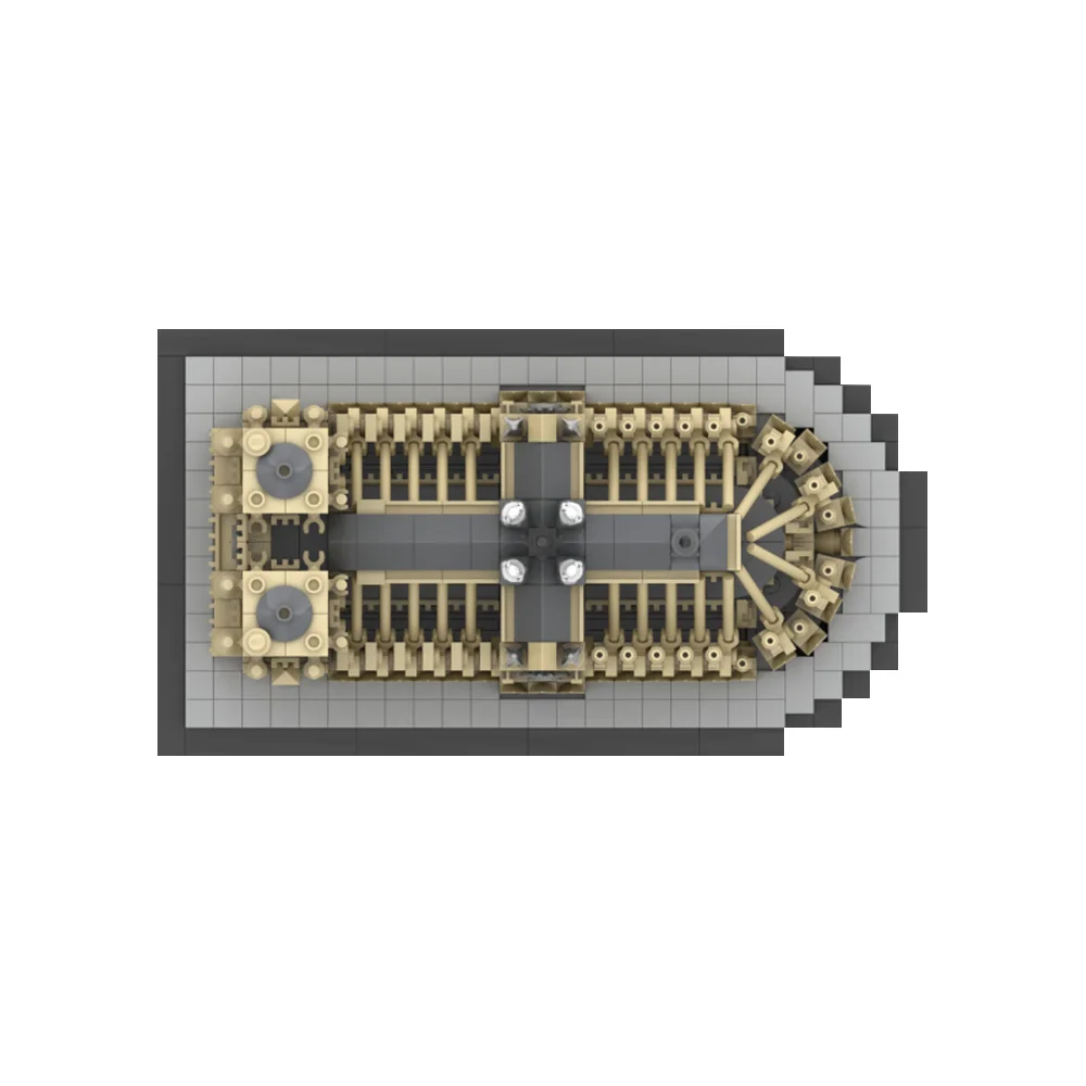 MOC-décennie s d'architecture d'église gothique, Notre Dame, France, Paris, briques emblématiques, modèle à l'échelle 1:800, construction de la ville, jouet de décoration médiévale