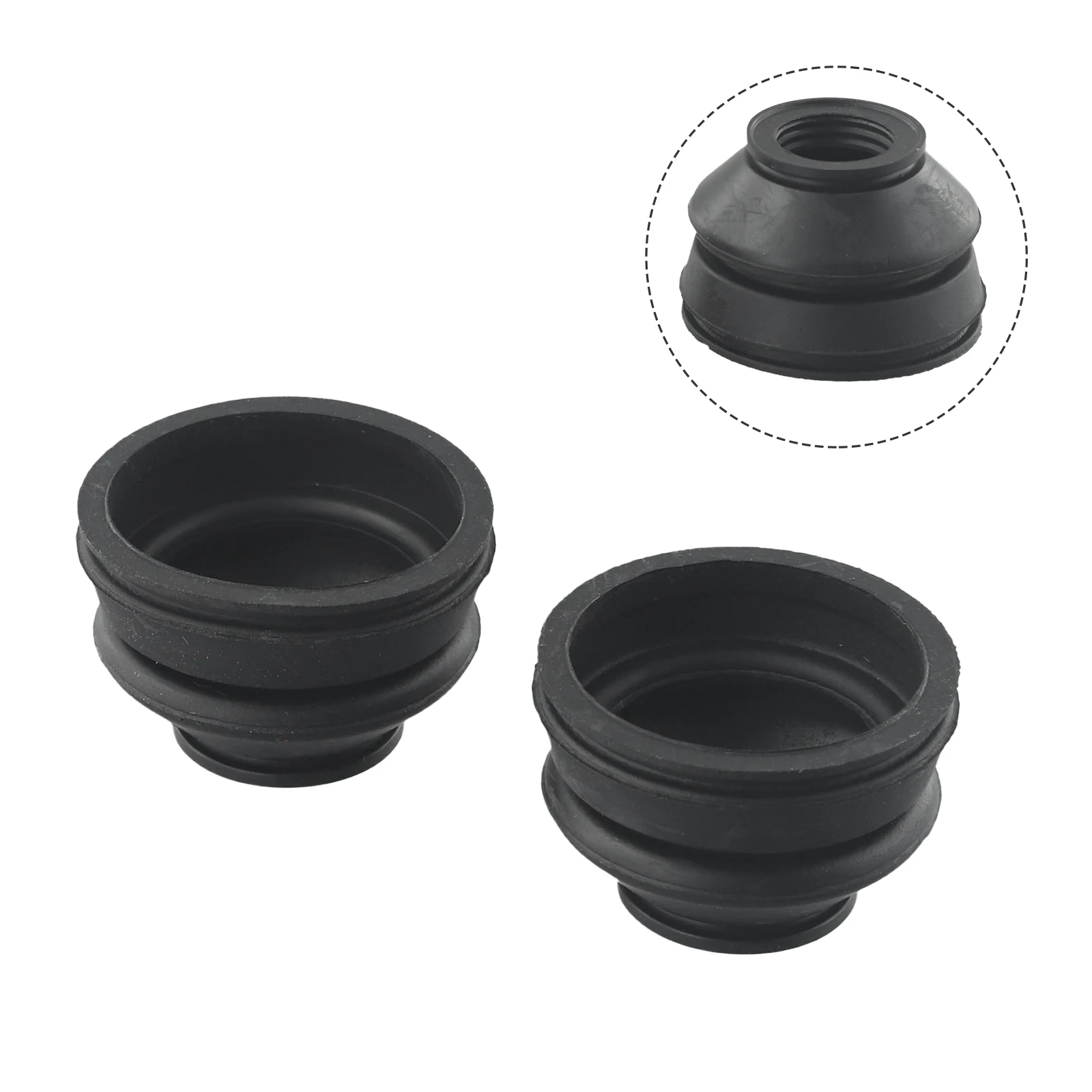 2 Piece Rubber Dust Boot Replacement for Track Rod End and Ball Joint with Tongue and Groove Locking to Suspension Parts