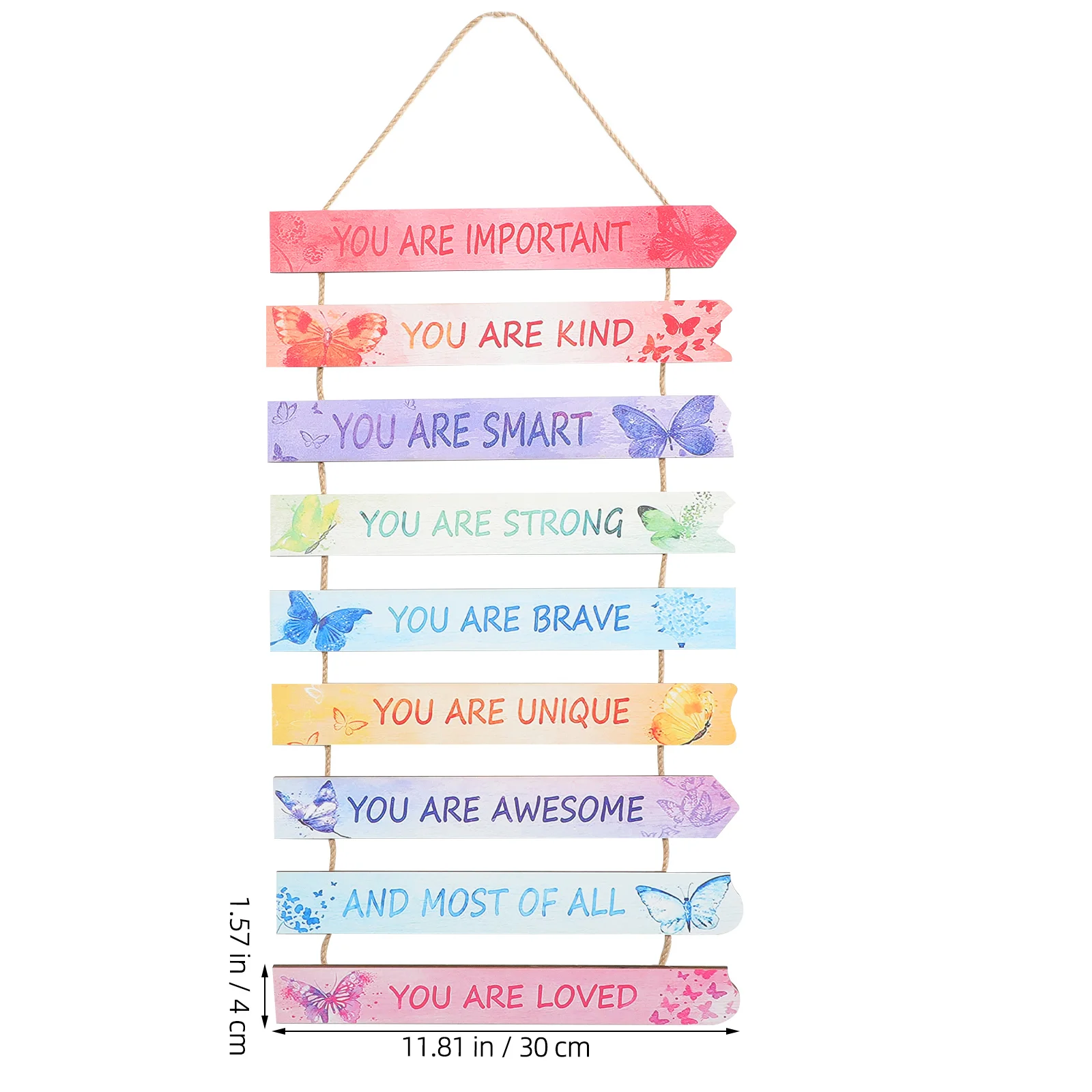 

Wooden Butterfly Wall Hanging Sign Inspirational Wall Art Bedroom Decor Rustic Decorative Wood Sign Motivational Plaque