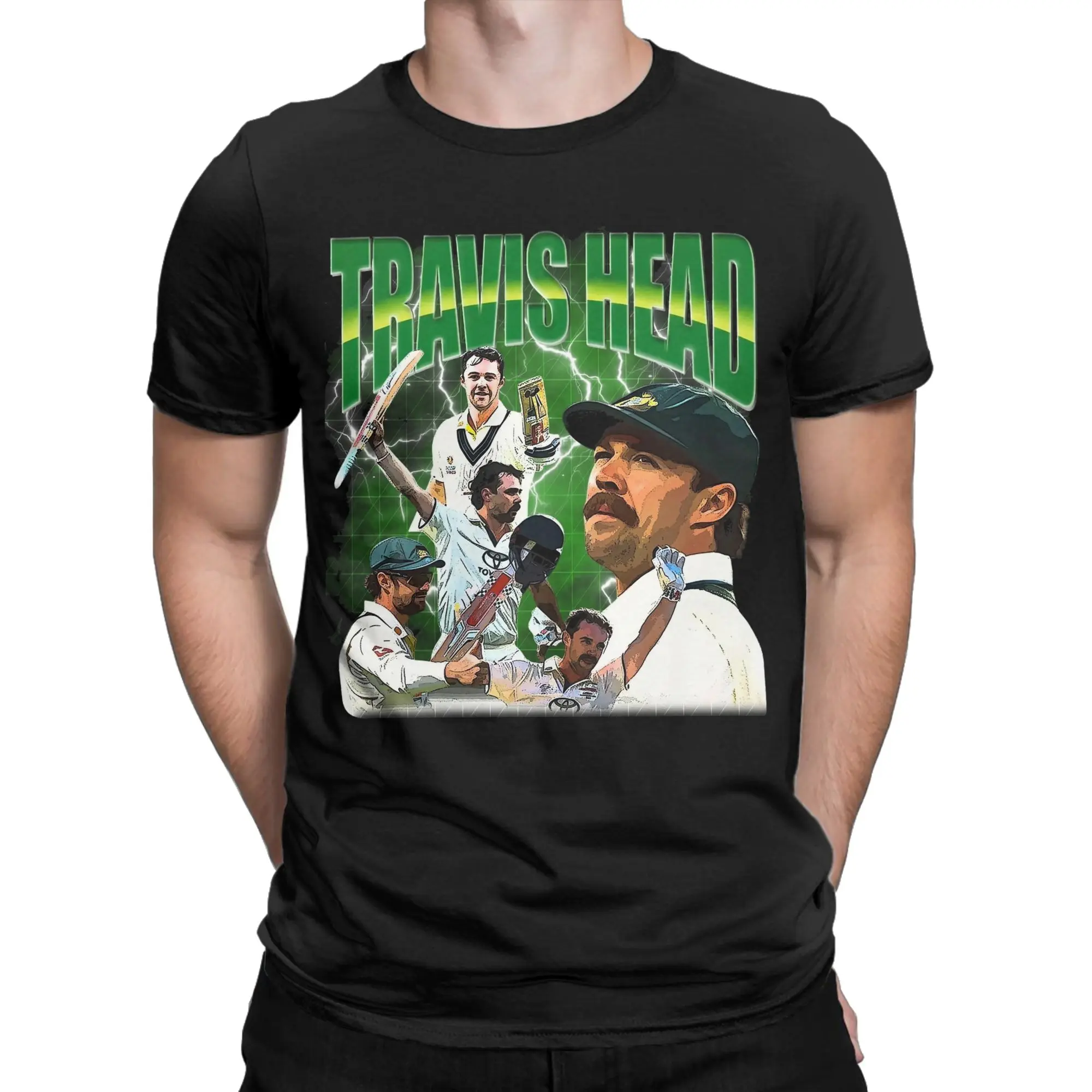 Men Travis Head Australian T Shirts  100% Cotton Clothes Funny Short Sleeve Crewneck Tees Unique T-Shirts