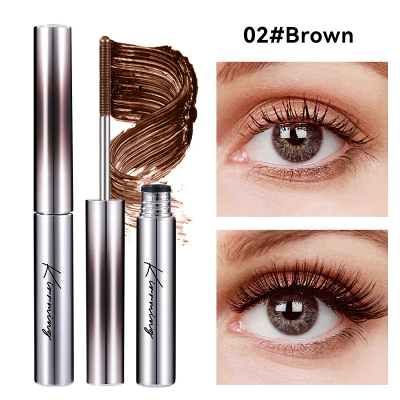 มาสคาร่าโลหะ KIRRMING 5D: กันน้ำ, เพิ่มความหนา, ให้ความยาว, สูตรไม่เลอะ