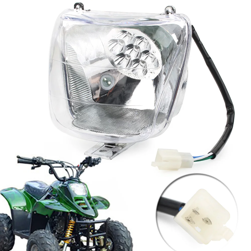 Universal For Engine 50cc 70cc 90cc 110cc SUNL COOLSTER TAOTAO Chinese ATV Quad Dirt Bike 35w Clear Headlight Head Lamp Lights