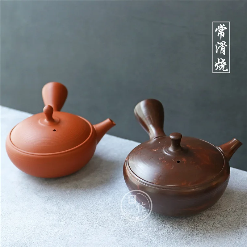 Japanese Original Imported Changsha Burning Side Handle Teapot Yulong Kiln Meiyuan Erlang Cinnabar Sand Fine Thousand Section Ur