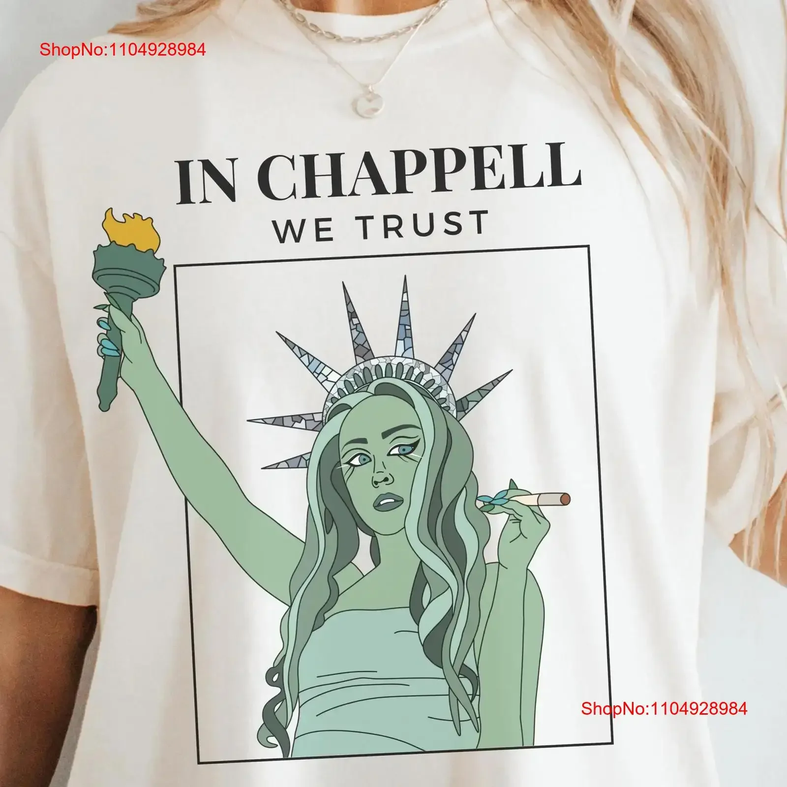 

Футболка Chappell Roan Статуя Свободы, винтажная стираная растянутая дизайнерская одежда, мягкий топ для повседневной носки, домашняя графика