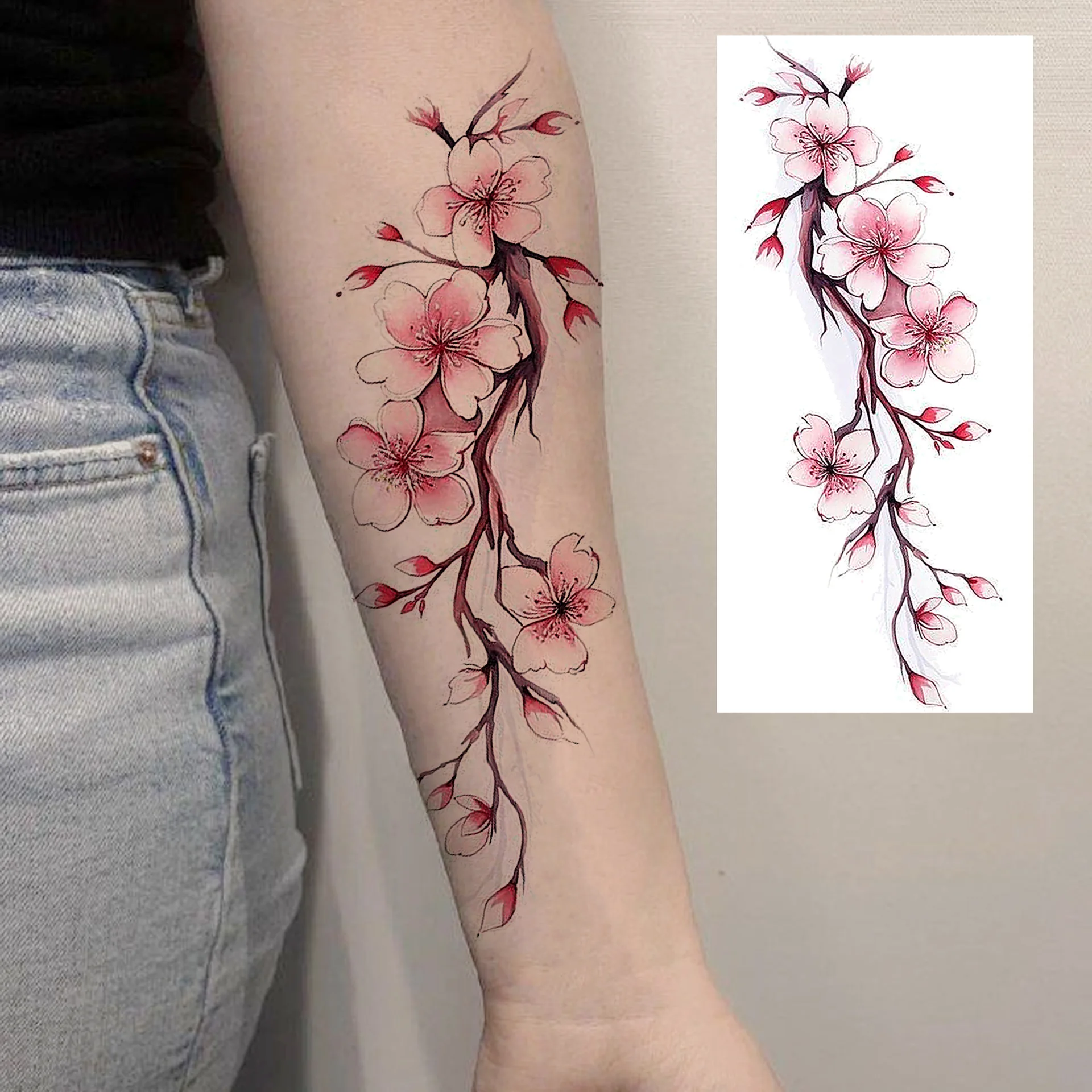 Temporary Tattoo Stickers Butterfly  Ins Style Water Transfer for Hand Foot Clavicle Premium Durable