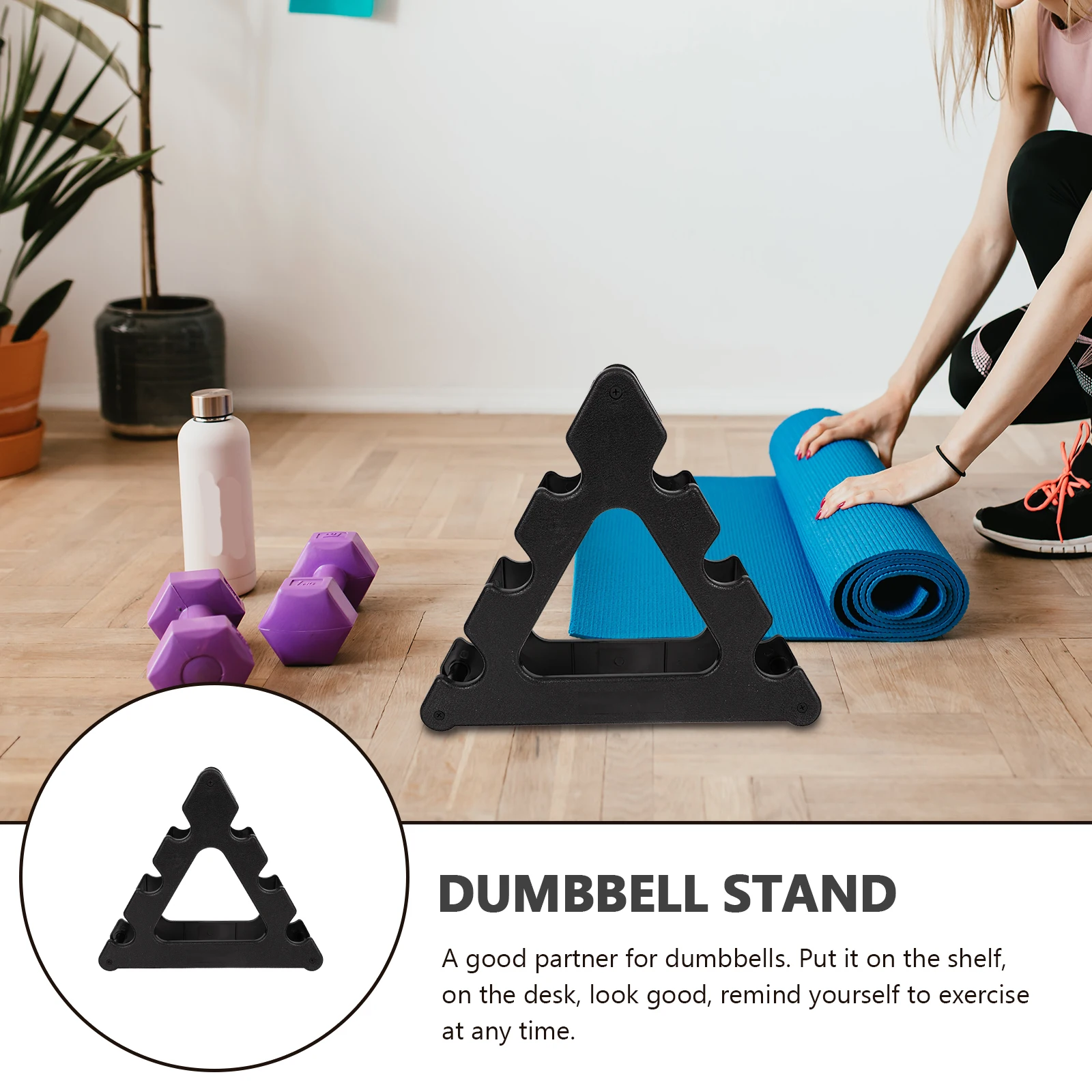 

Dumbbell Rack Stand Holder Storage Organizer Hand Weight Fitness Accessory Plastic Wear Resistant Dumbbell Stand Household