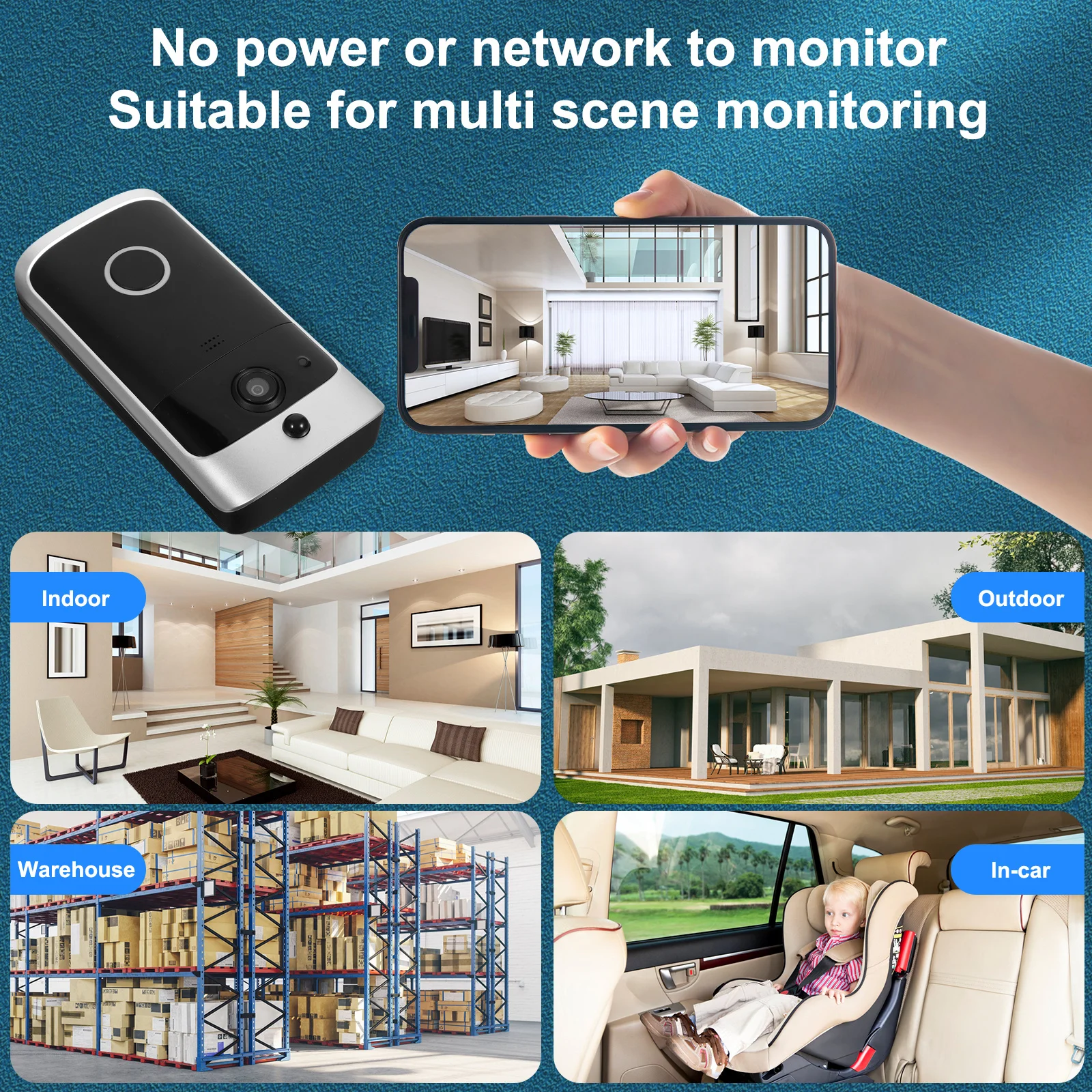 Smart Doorbell Camera 720P Hd Video Two-Way Audio Motion Alarm Support 32G Card Remote View Ios