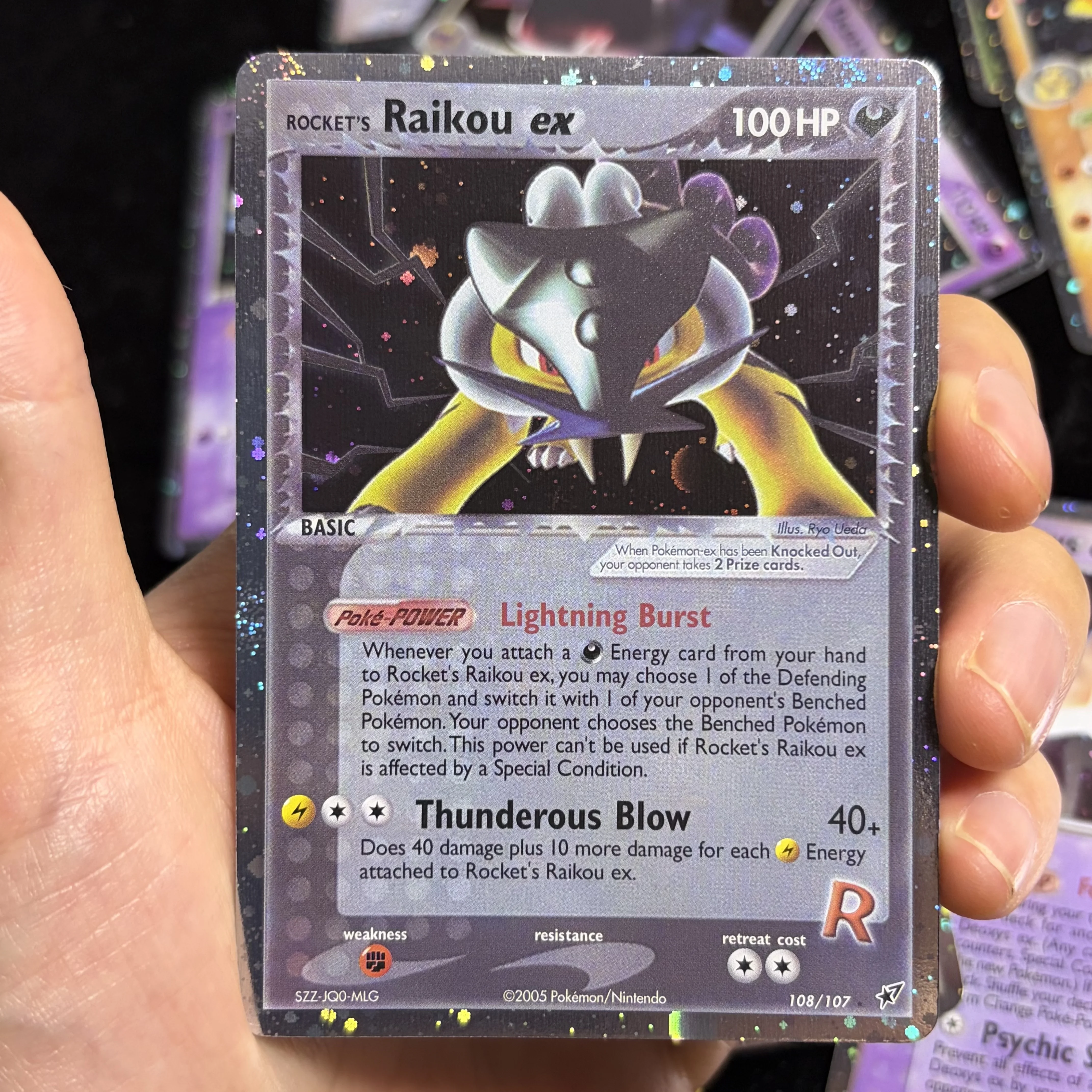 PKM Neue FOIL-Kartensammlung Deoxys(DX) & Dragon(DR) Serie Rayquaza/Latias/Latios/Raikou/Manectric Ptcg Proxy-Karte Geschenke Spielzeug – Detail 2