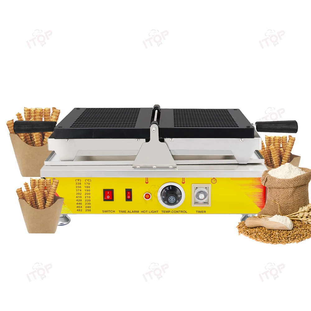 ITOP WF-CP Commercial Biscuit Stick Waffle Machine Chips Threaded Fries Shape Waffle Maker Cooking Maker Ideal for Street Food