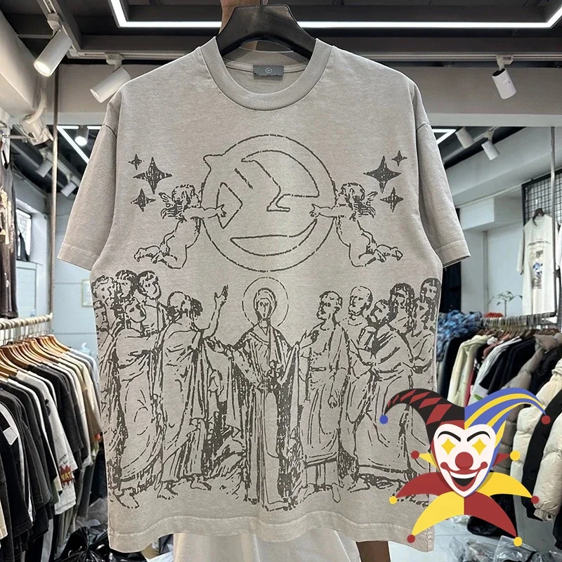 

Футболка Saint T, высокое качество, футболка, скетч, принт Иисуса, топы, футболка