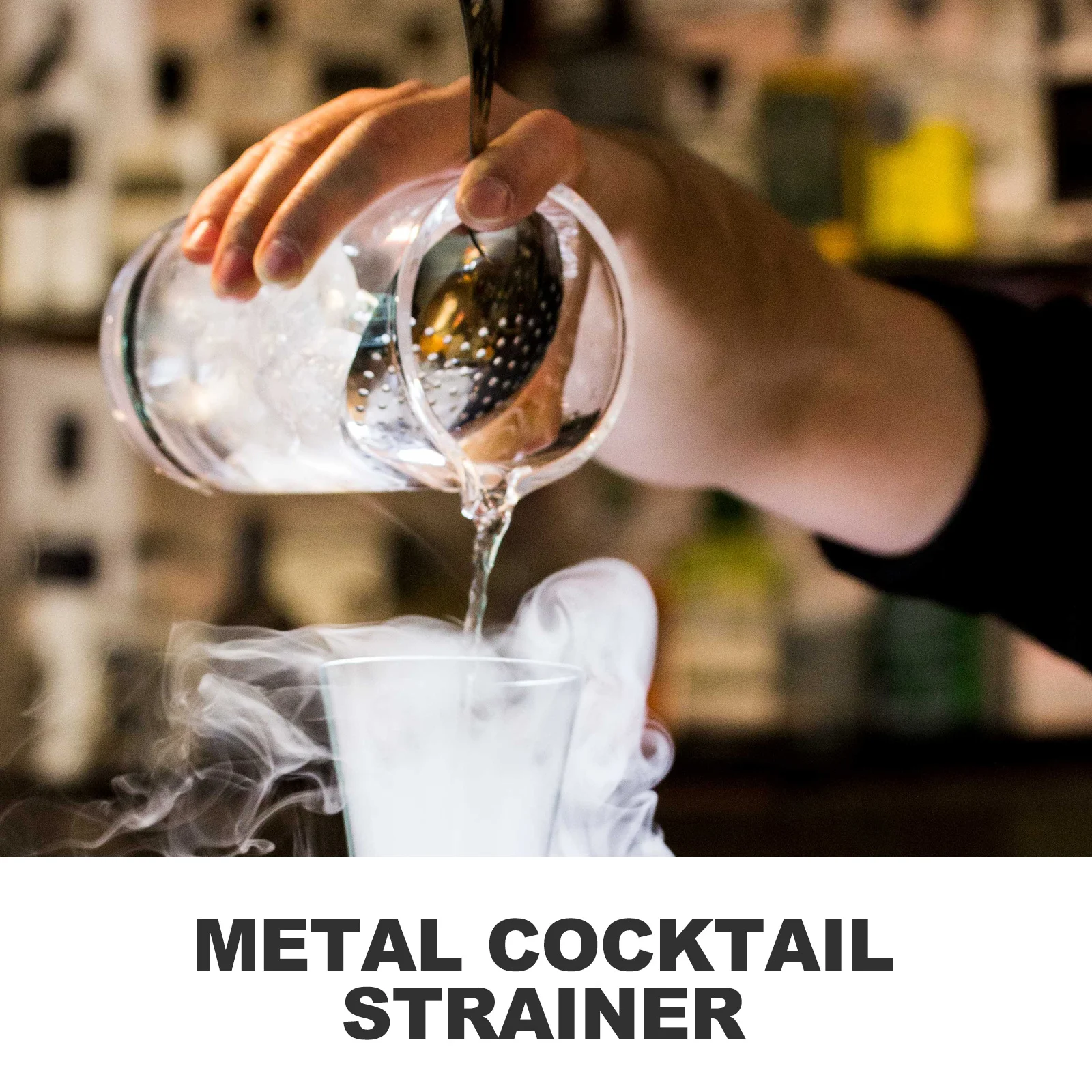 

Metal Cocktail Strainer Stainless Steel Bar Strainer Bartender Straining Tool Reusable Drink Filter for Cocktails Beer Tea