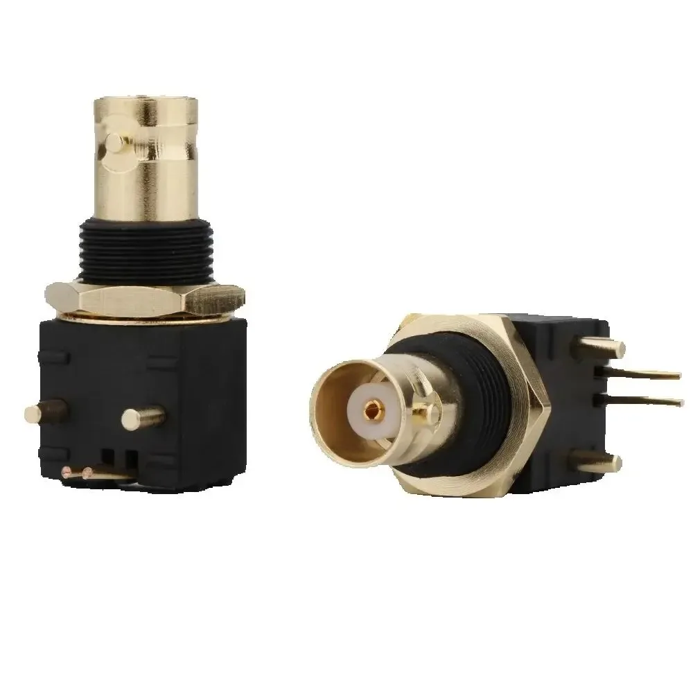 HiFi Audio RCA & BNC Chassis Mount Socket Kit – Gold/Rhodium/Silver Plated Female Panel Connectors, PCB Soldering Terminals for