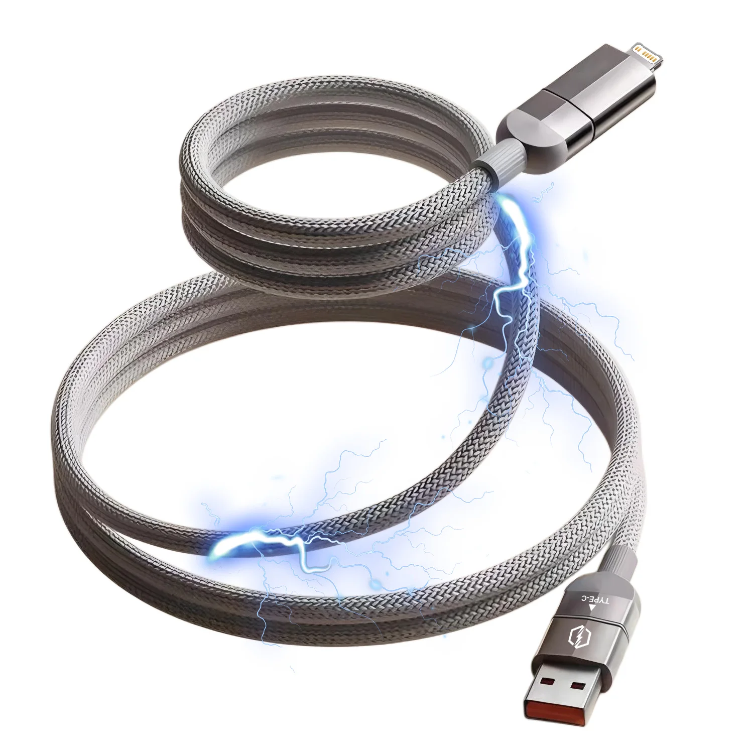 

2 in 2 Multi Fast Charging Cable Magnetic 240W USB A to Type C Data Cable 1M for iphone 17Xiaomi 17 15 Samsung Huawei ﻿