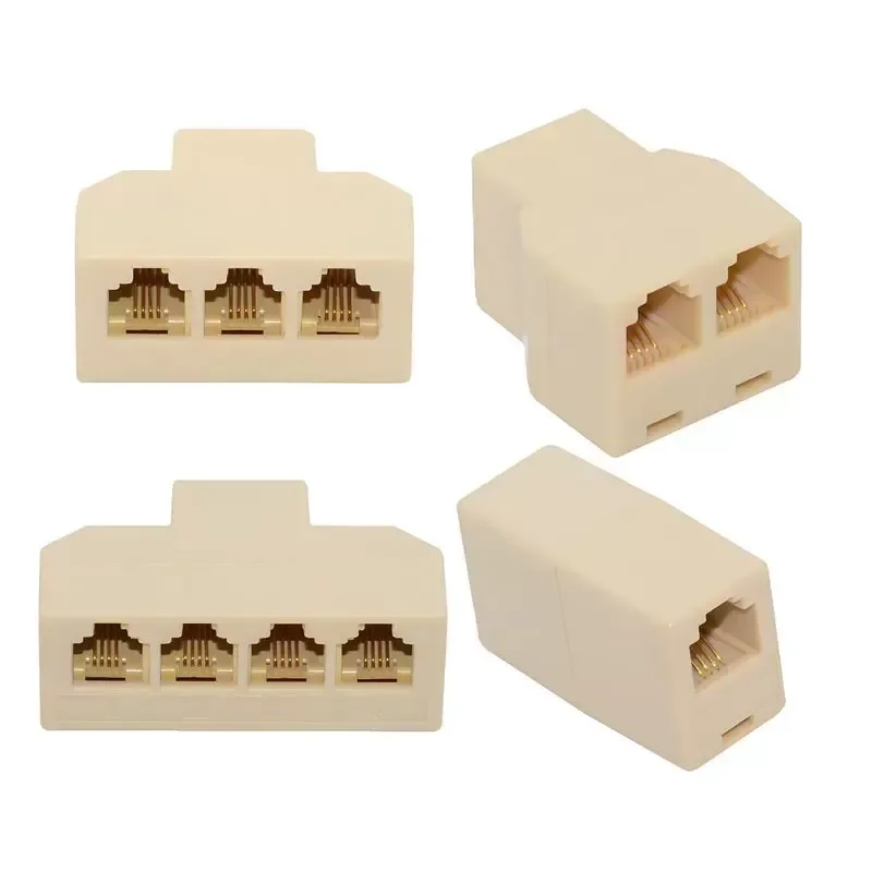 4 Sets NVME Telephone Splitters One to Four Three Two Line Through Docking Head Adapter