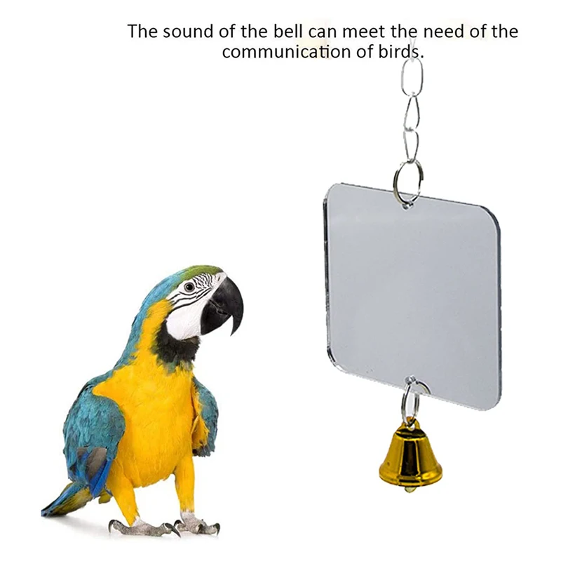 Creative And Personalized Bird Toys Parrot Supplies Non Shattering Bird Mirrors Parrot Clocks Acrylic Mirrors