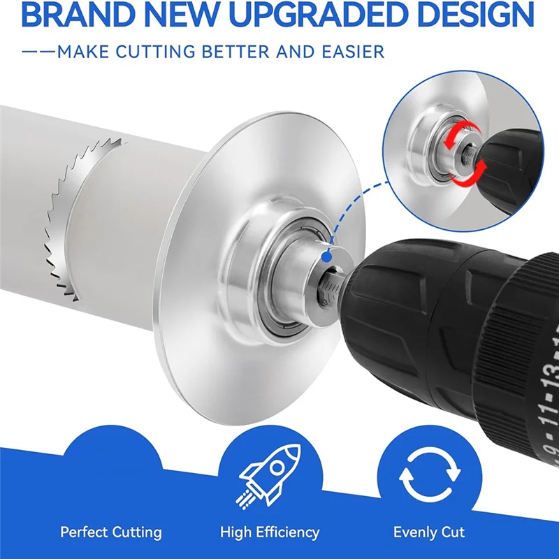 ภายในเครื่องตัดท่อสําหรับเครื่องตัดท่อ PVC เครื่องมือ-ปรับความลึก,6 ชิ้นฟันเลื่อยใบมีด 0.32In Hex Key Shaft