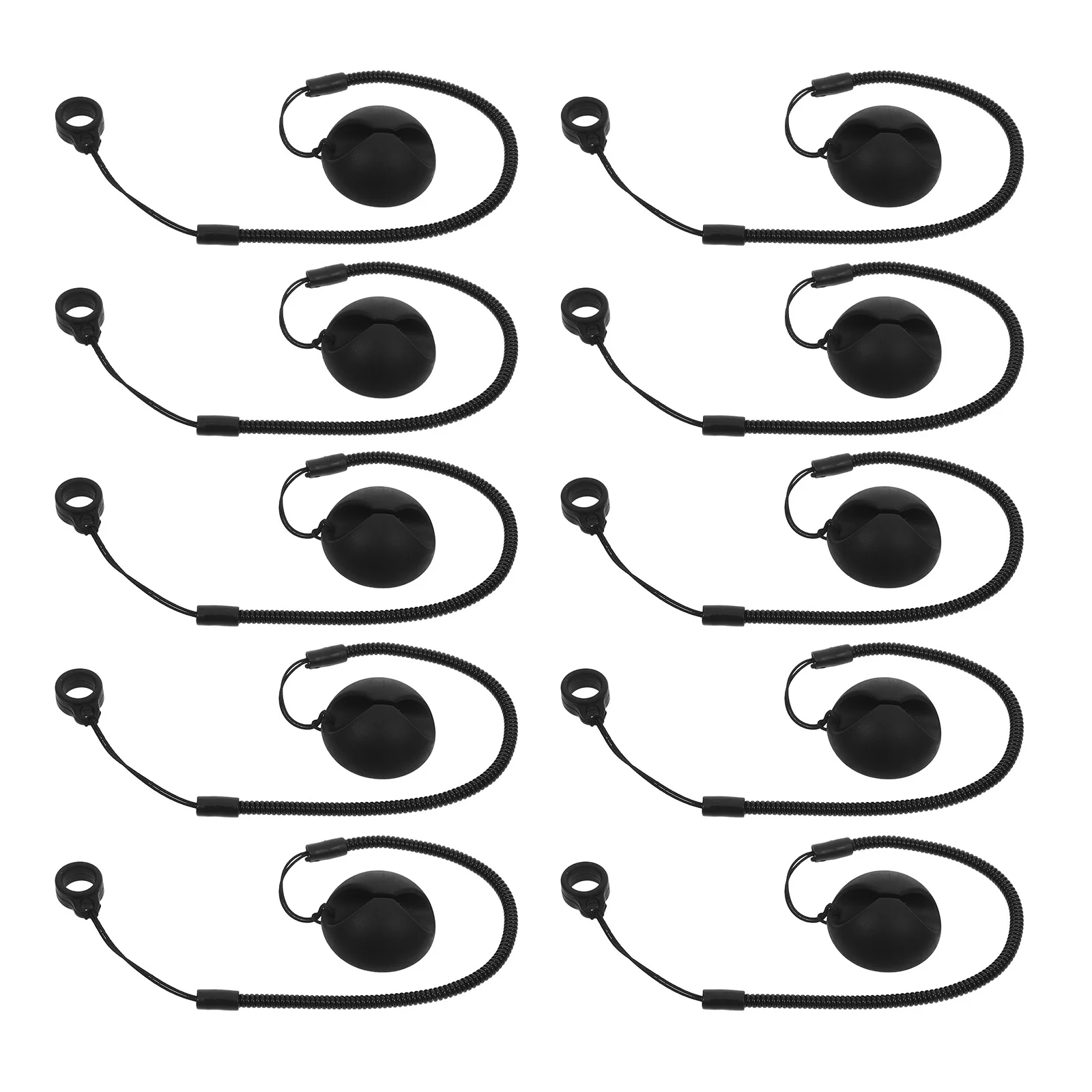 10 Pcs Lanyards Ballpoint Pen Base Counter Holder Anti Theft Stand Holders Display Chain Black for