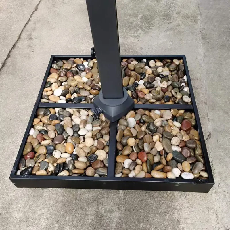 Heavy Duty Cross Metal Base for Outdoor Roman Parasol Stone Weighted Stand Patio Garden Umbrella Accessories