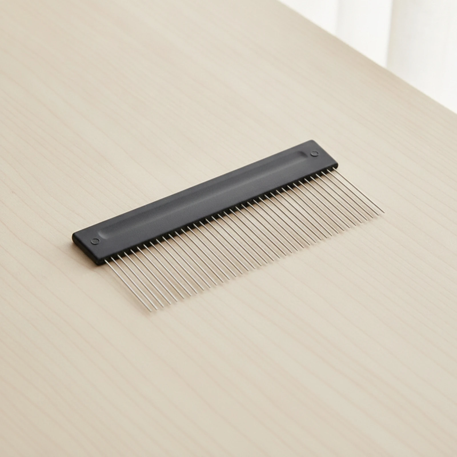 Stainless Steel Tooth Comb Textured Tooth Comb with Plastic Handle Texture Tool Hand-Held Flat for Decorators, Home Renovation