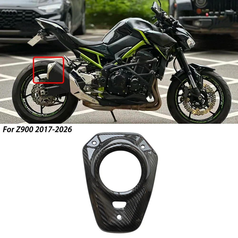 

Motorcycle Exhaust Pipe Heat Shield-Anti-Scorch Carbon Fiber Cover For Kawasaki Z900 2017 to 2026