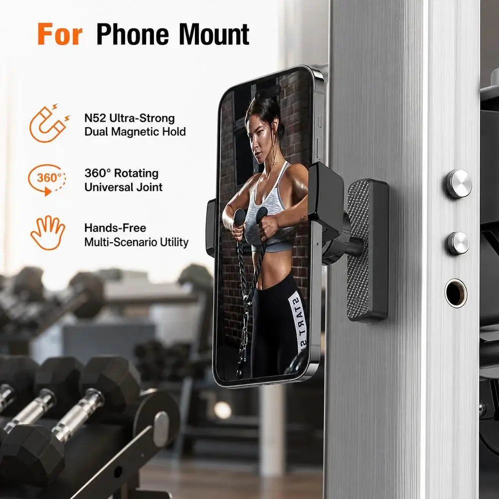 Magnetische Handyhalterung für Fitnessstudio 360 ° Rotierbarer Universeller Handyhalter für Freihändige Nutzung im Fitnessstudio, Auto, Küche und anderen Bereichen – Detail 4