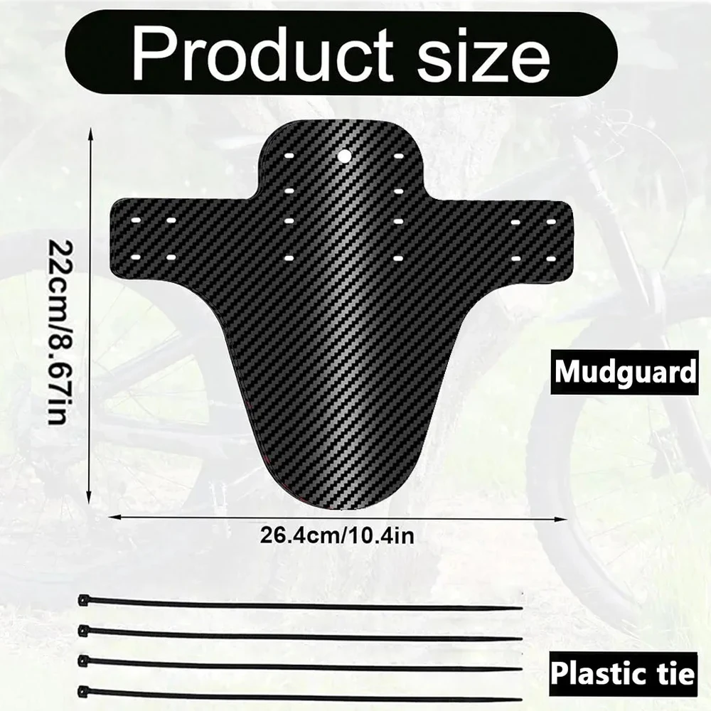 1 Stück/2 Stück Fahrrad-Schutzblech mit Carbon-Muster für Vorder- und Hinterrad, Ultraleichtes MTB-Schutzblech für Radsport – Detail 1