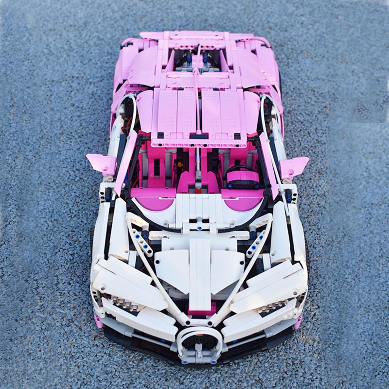 IN STOCK Pink Bugattii Chiron APP Control Sports Car LED Light Compatible 42083 20086 MOC 9658 Technology Building Blocks Toys