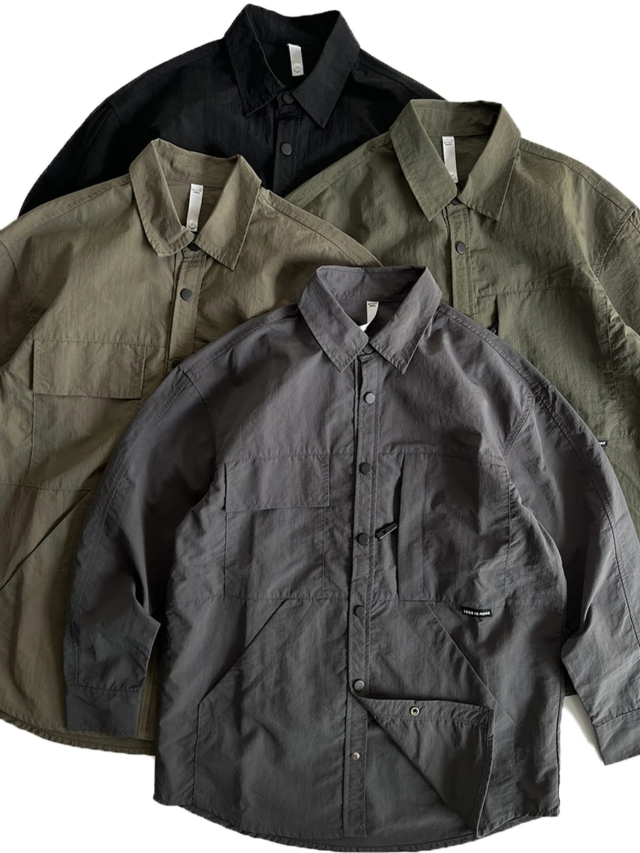 

Функциональная рабочая одежда Tech Function: Весенняя винтажная водонепроницаемая быстросохнущая рубашка с длинным рукавом для мужчин, серия Mountain, для активного отдыха и спорта