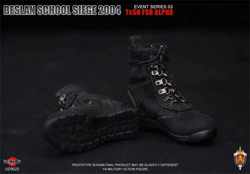 

1/6 UJINDOU UD9025 Male Soldier FSB School 2004 Year Action Doll Black Hollow Shoe Boot For 12" TBL Worldbox COO DAM Action Doll