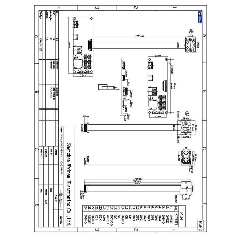 وحدة كاميرا FFYY-4K 8MP HD USB3.0 بدقة IMX577 من النوع C تدعم التوصيل والتشغيل MJPG YUY2 H.264 H.265
