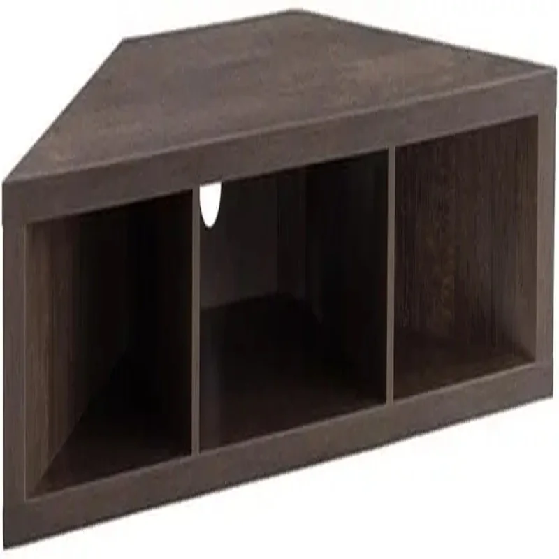 

42" Corner Floating TV Stand in Walnut Oak Finish